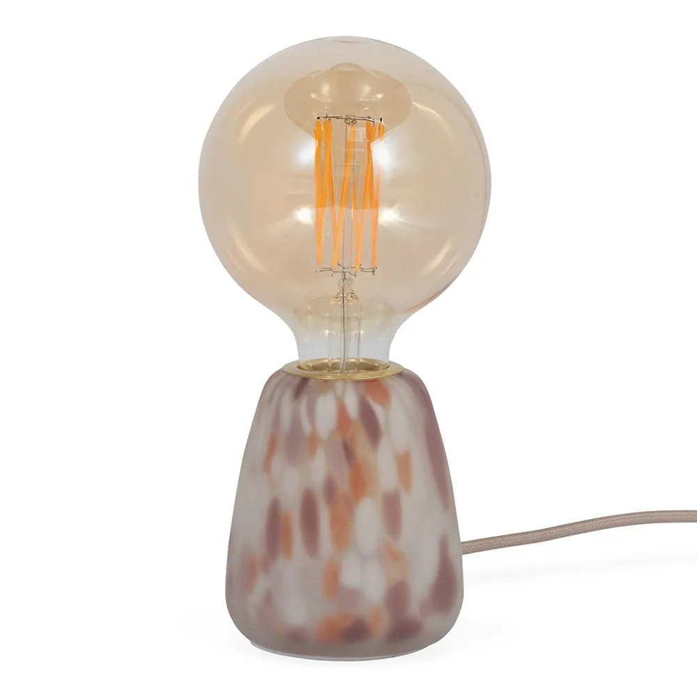 Heal's Confetti Glass Table Lamp Soft Pink/Natural 2