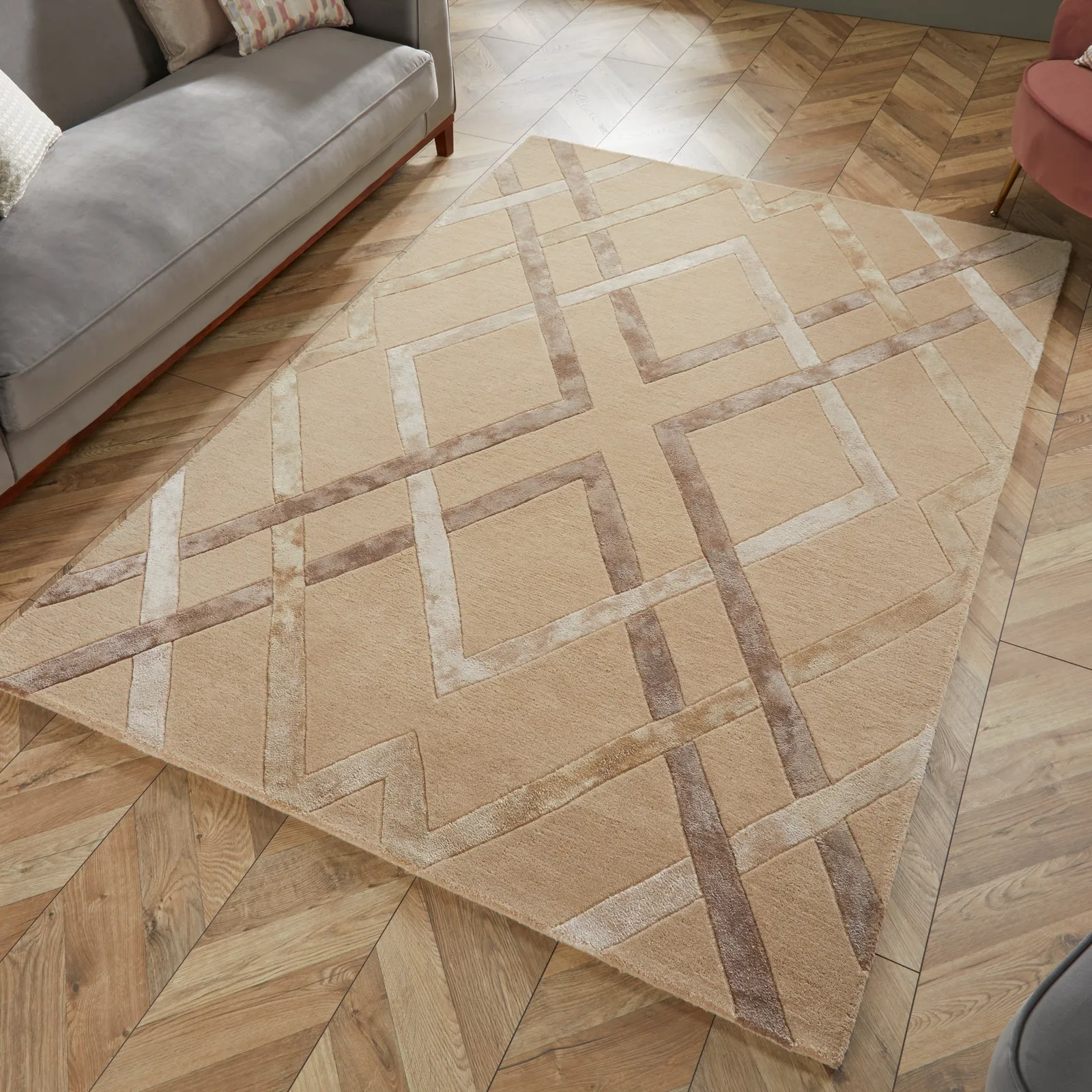 Trellis Rug Brown