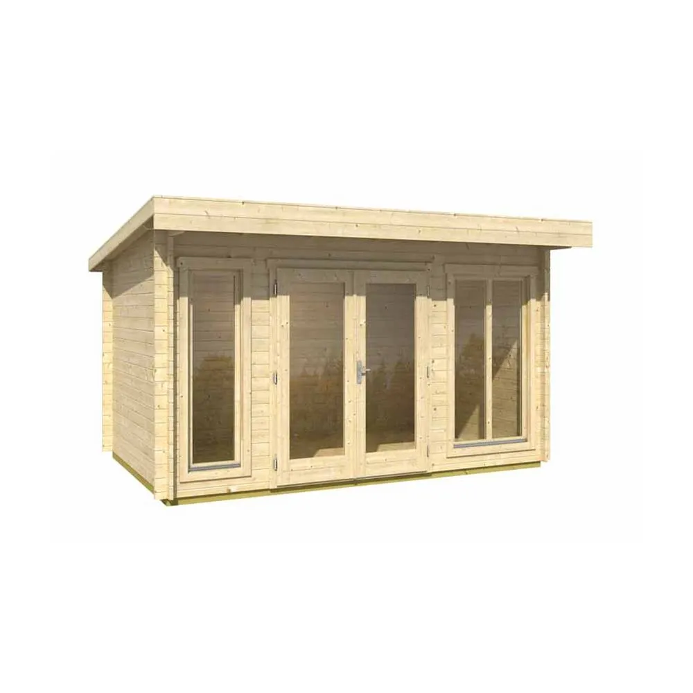 Lasita Maja Ltd Dorset-Log Cabin, Garden Room, Home Office - L430xW320xH233.7 cm in Light Tan 2