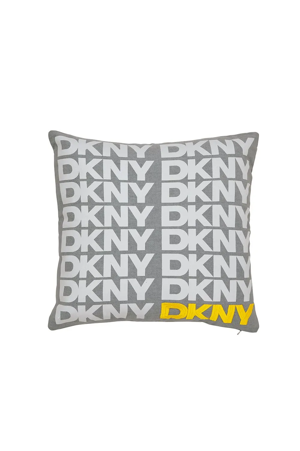 DKNY ' Logo' Cotton Cushion in Grey