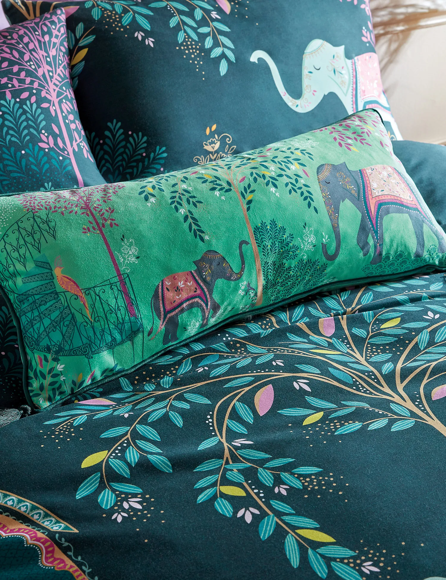 M&S Sara Miller Pure Cotton Elephant Oasis Bedding Set