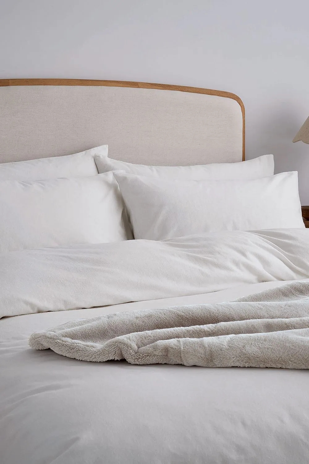 Helena Springfield 'HS Brushed Cotton' Duvet Cover Set in White 2