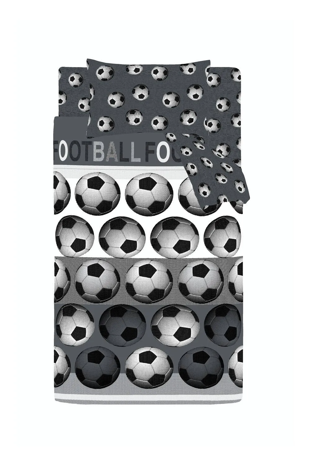 Catherine Lansfield Football Duvet Set in Grey 5