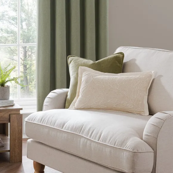 Leaf Linework Rectangle Cushion
