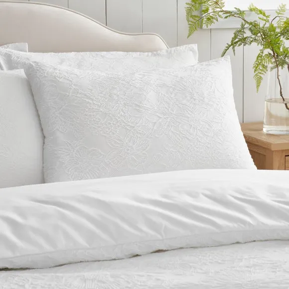 Aurora Floral Jacquard Duvet Cover & Pillowcase Set 4