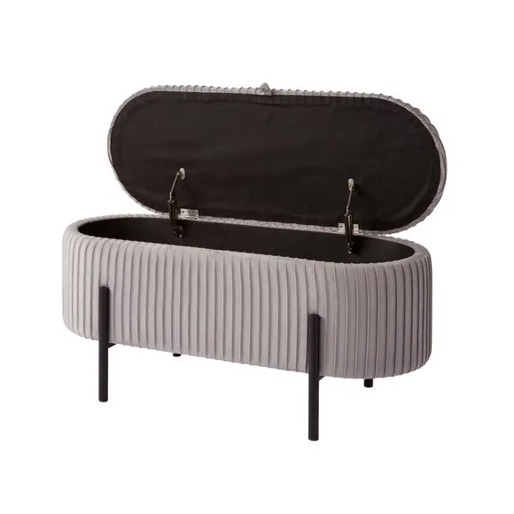 Cairo Velvet Storage Ottoman 6
