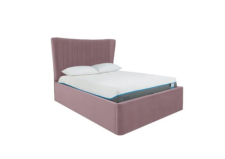 Roman Bed Frame - Double - Velvet Lilac