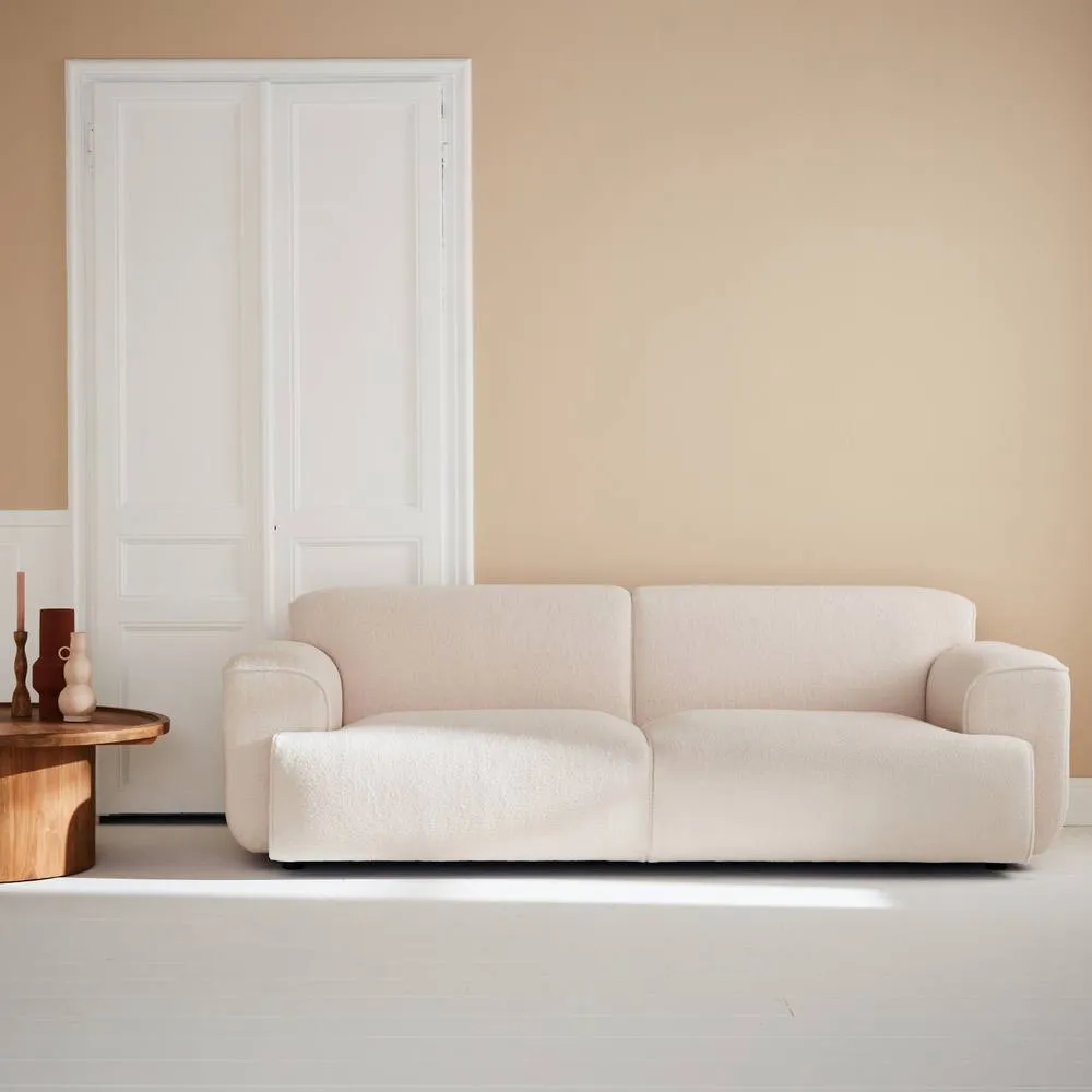 sweeek 3-seater Sofa In Boucle Fabric in Cream 6