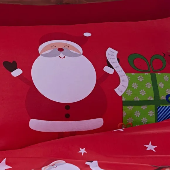 Catherine Lansfield Santas Christmas Presents Duvet Cover and Pillowcase Set 2