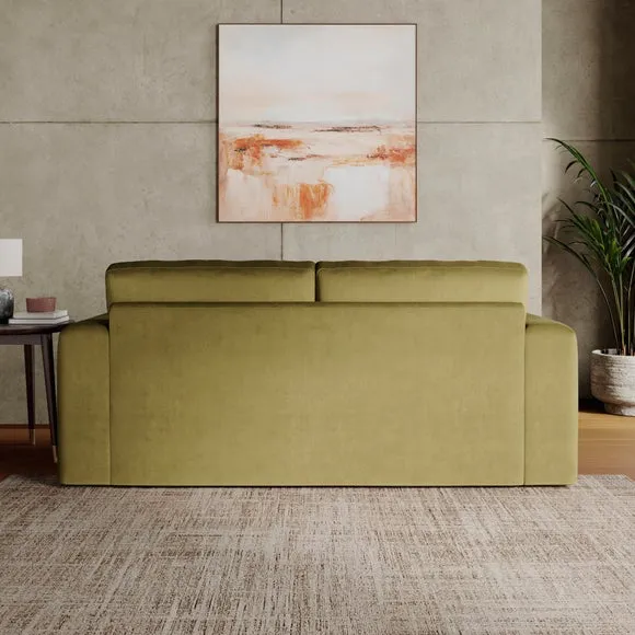 Abel Matte Velvet 3 Seater Sofa 2