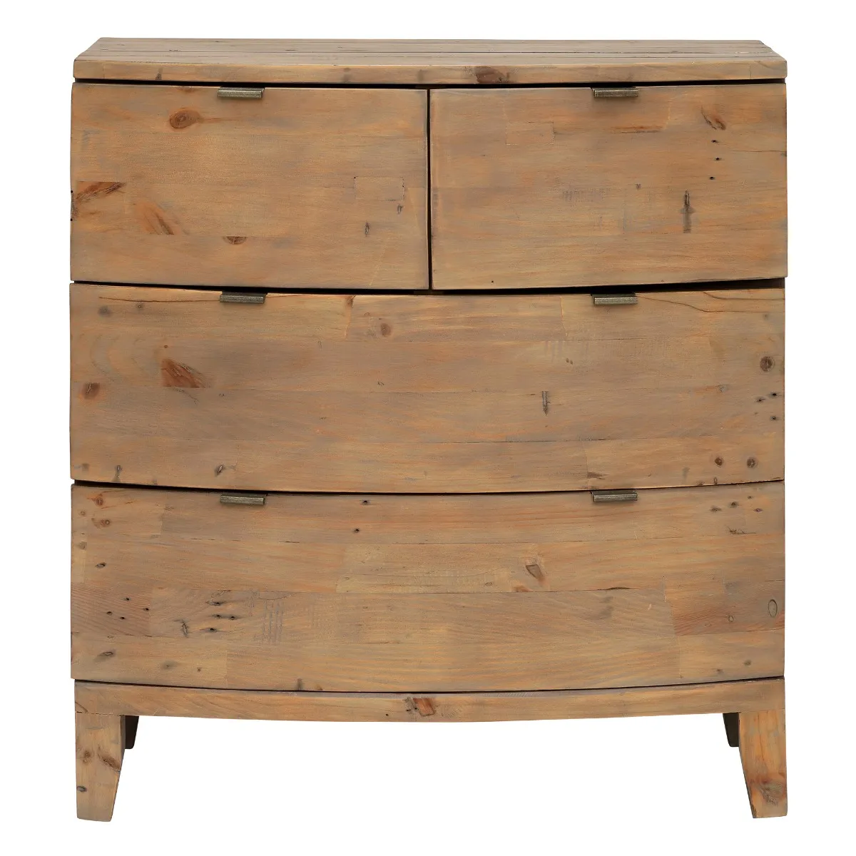 4 Drawer Chest Of Bedroom Drawers - Reclaimed Wood - Light Brown - W90 x D45 x H98cm - Barker & Stonehouse