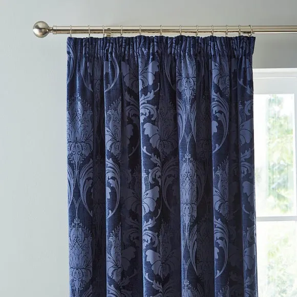 Zahra Chenille Jacquard Pencil Pleat Curtains 1