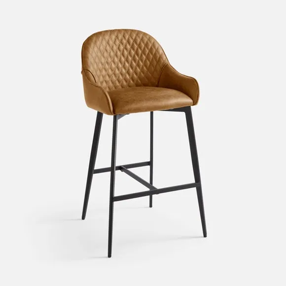 Hudson Bar Stool, Faux Leather 5