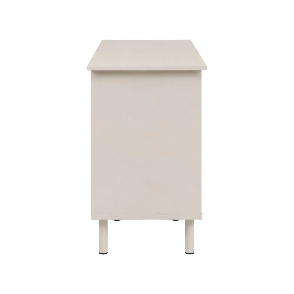 sweeek Desk with 1 drawer & 1 door wood decor & metal in Beige 6