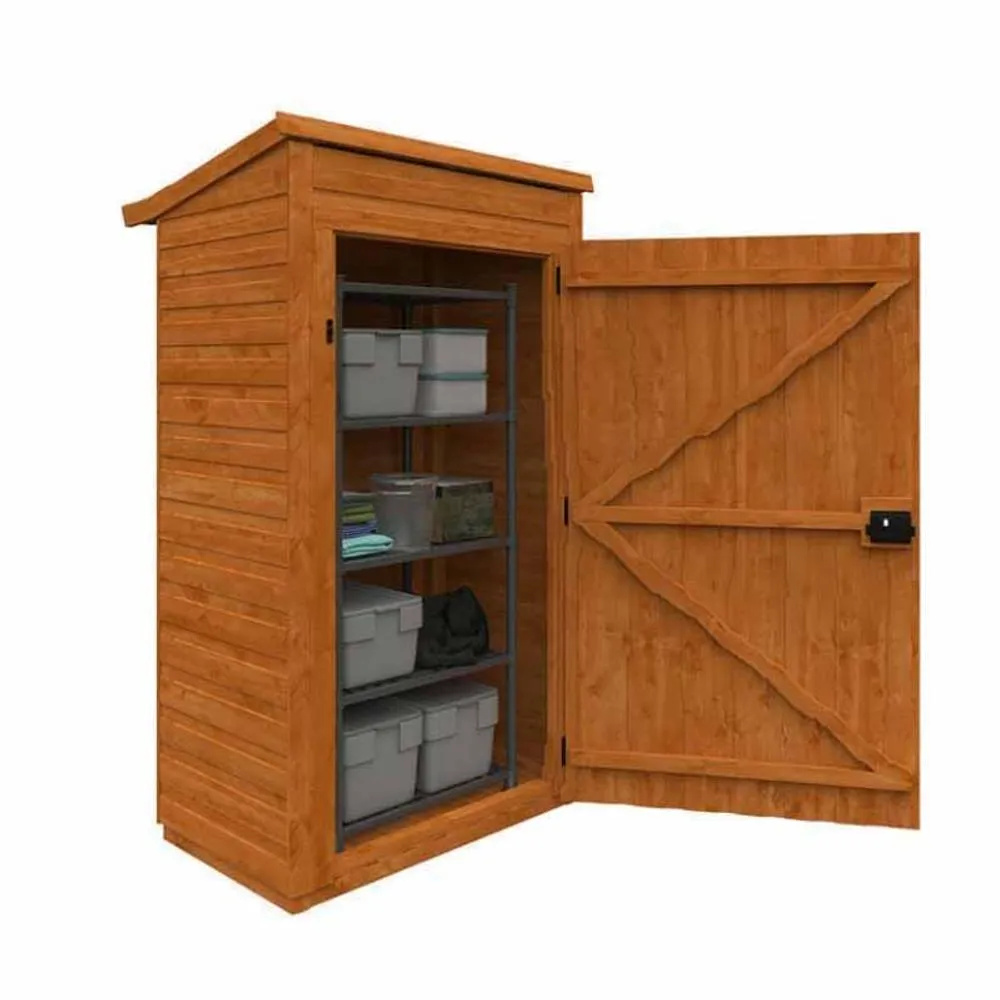 Buttercup Farm 3x2 Flex Pent Tool Room 12mm Flex - L60 x W98.8 x H213.5 cm in Burnt Orange 2