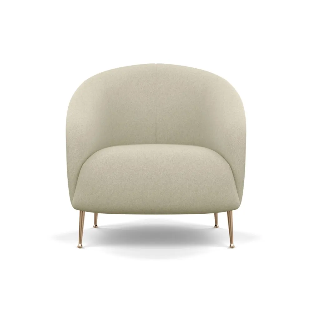 Heal's Bloomsbury Armchair Cotton Grain Brass Feet