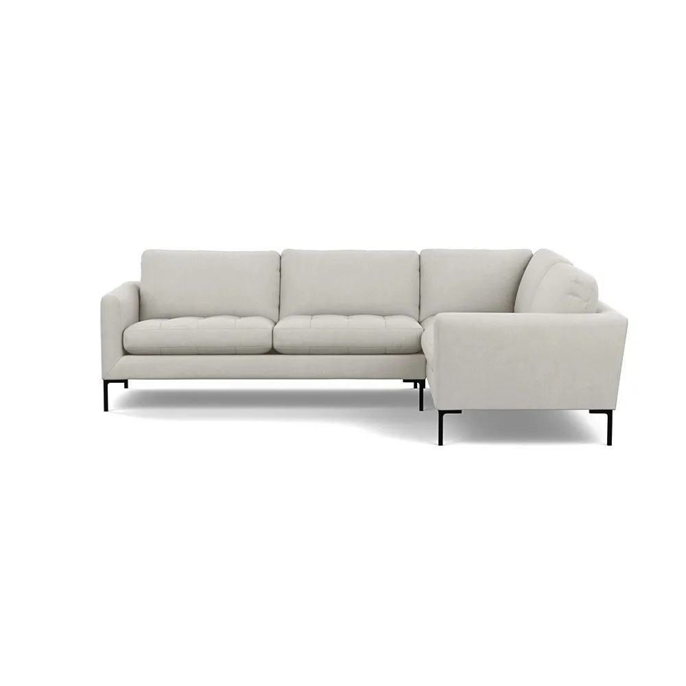 Heal's Eton Right Hand Facing Corner Sofa Capelo Linen-Cotton Sea Salt Black