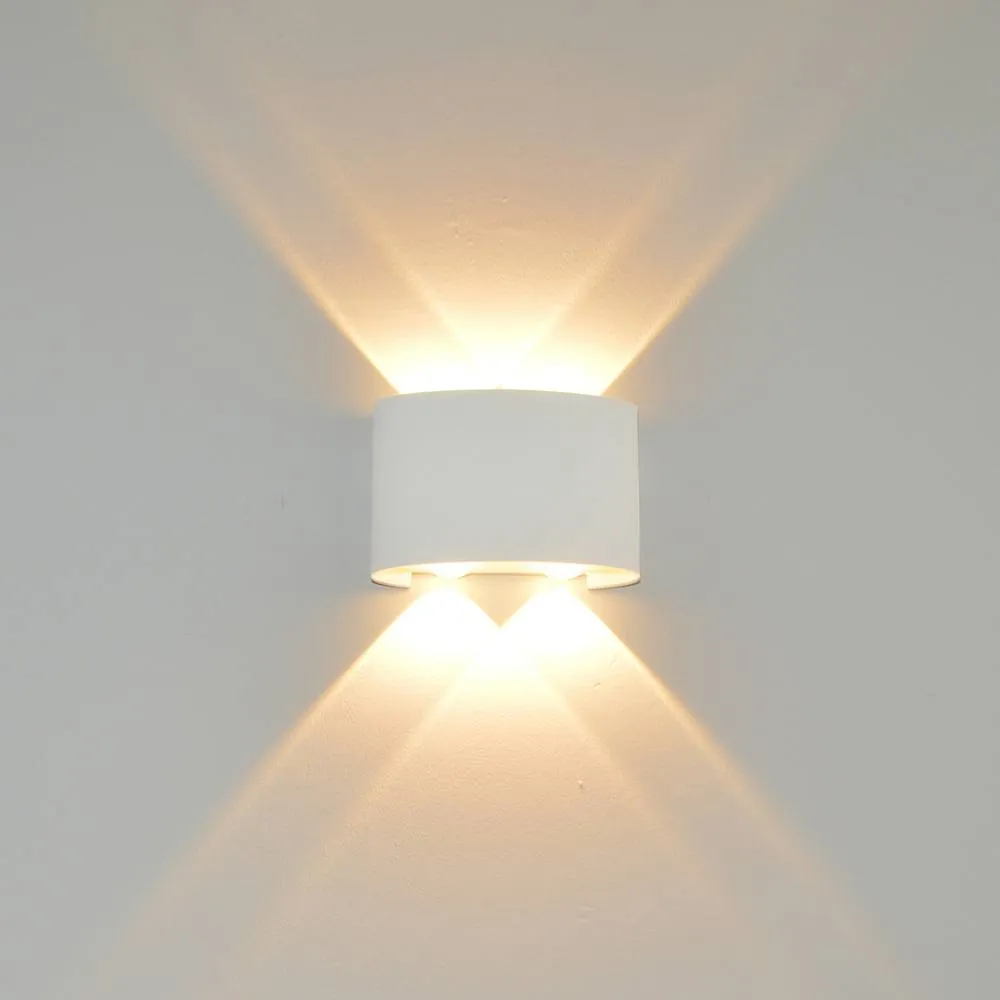 Netlighting Ortelo Outdoor Up Down Wall Lamp White 3000K Warm White 4xLED IP54 2