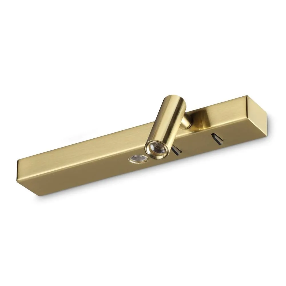 Netlighting Bonne Nuit Right LED Reading Wall Light Brass 3000K in Gold
