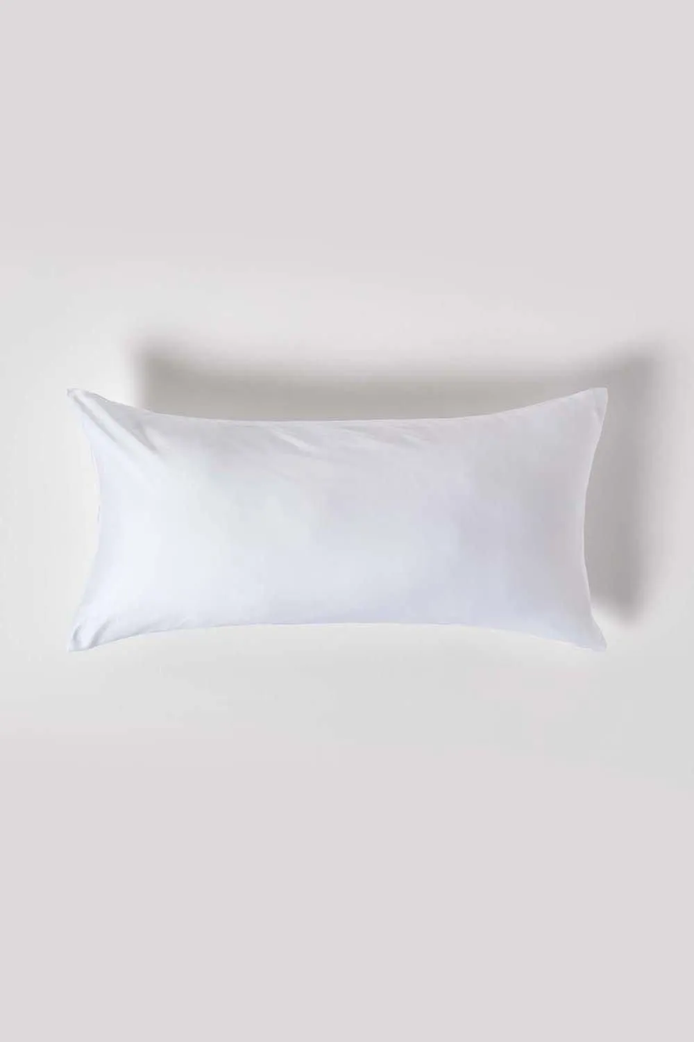 Homescapes Sateen Cotton Continental Pillowcase 400 TC, 40 x 80 cm in White
