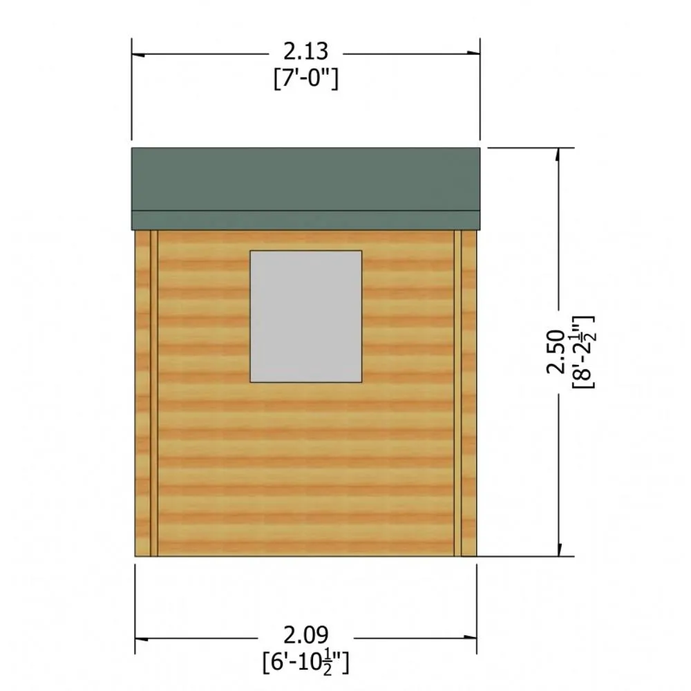 Shires Camelot 19 mm Log Cabin 7 x 7 Feet in Light Oak 3