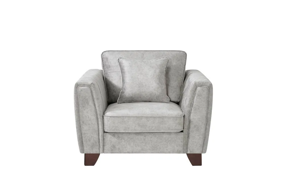 Comfy Living Ltd Faux Suede Sofa 3 Seater 2 Seater Arm Chair In Grey 4