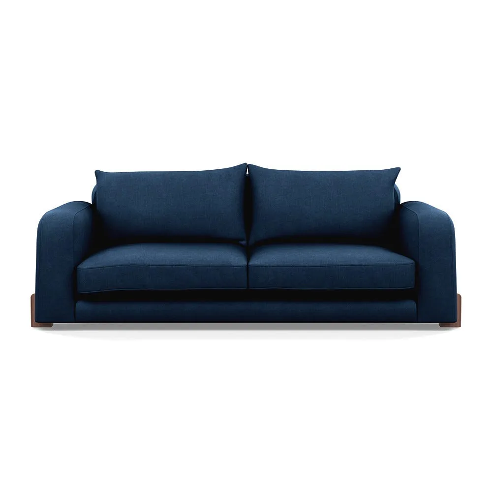 Heal's Nuvola 4 Seater Sofa Capelo Inkspot Walnut Stained Feet 1