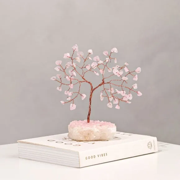 Serenity Love Rose Quartz Gemstone Tree 4