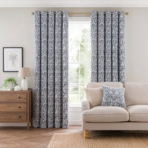 Alora Chenille Thermal Eyelet Curtains 2