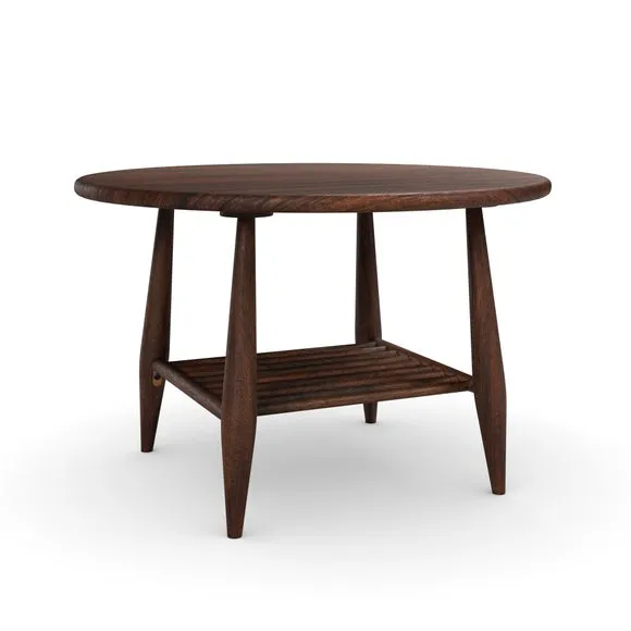 Haider Coffee Table with Shelf, Acacia Wood 6