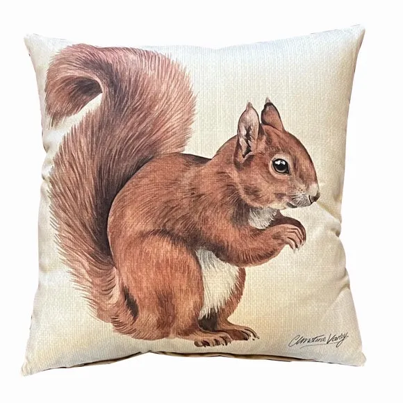 Daro Red Squirrel Square Cushion 2