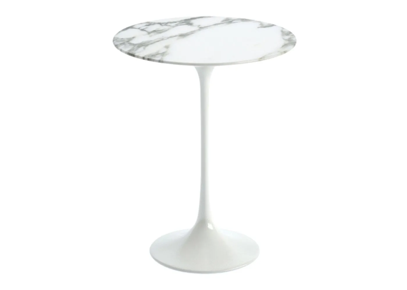 Knoll Saarinen Round Small Table Arabescato Coated Marble