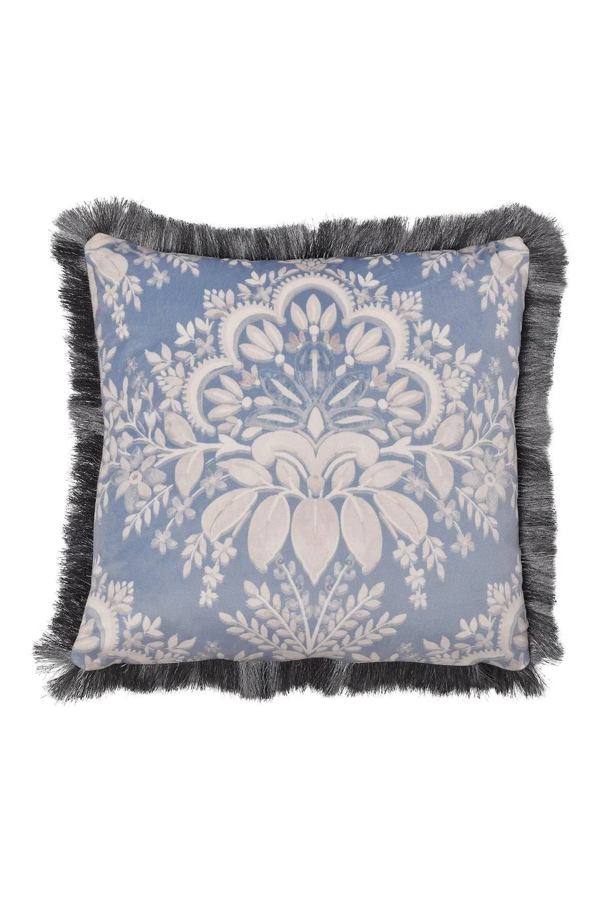 Appletree 'Alexia' Velvet Filled Cushion in Blue 2