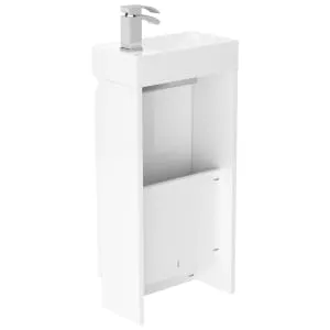 Newland White Basin Cloakroom Unit - 400mm 2