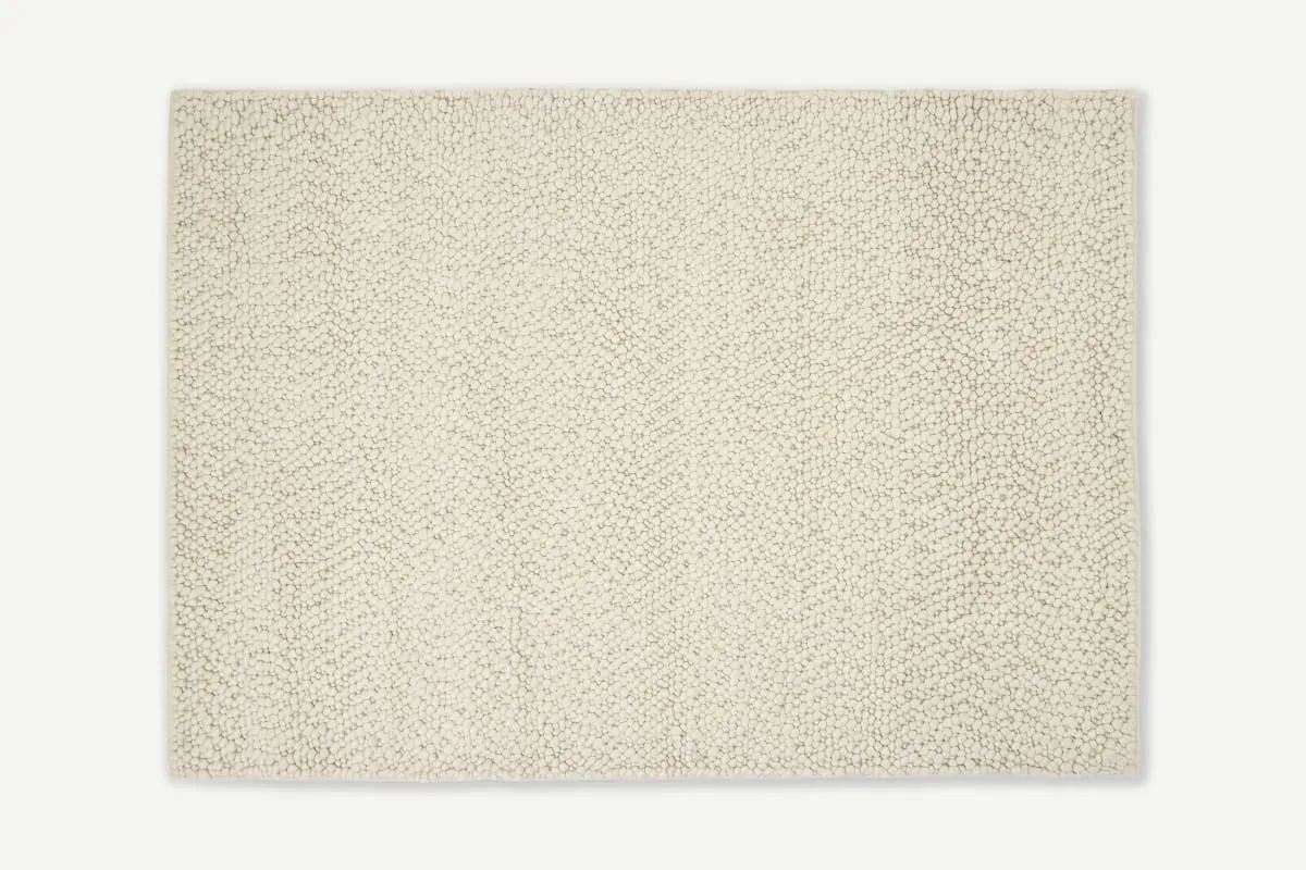 Berala Textured Wool Rug, Large 160 x 230cm, Ecru