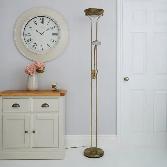 Uplighter Father and Child 2 Arm Floor Lamp 2