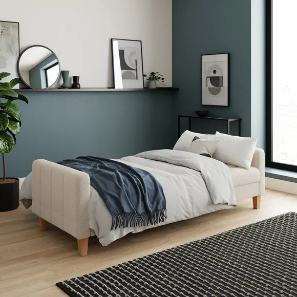 Harlow Boucle Ivory Storage Sofa Bed 2