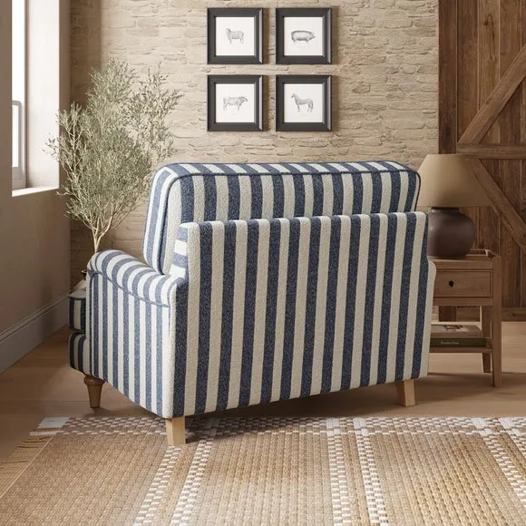 Beatrice II Striped Boucle Snuggle Chair 2