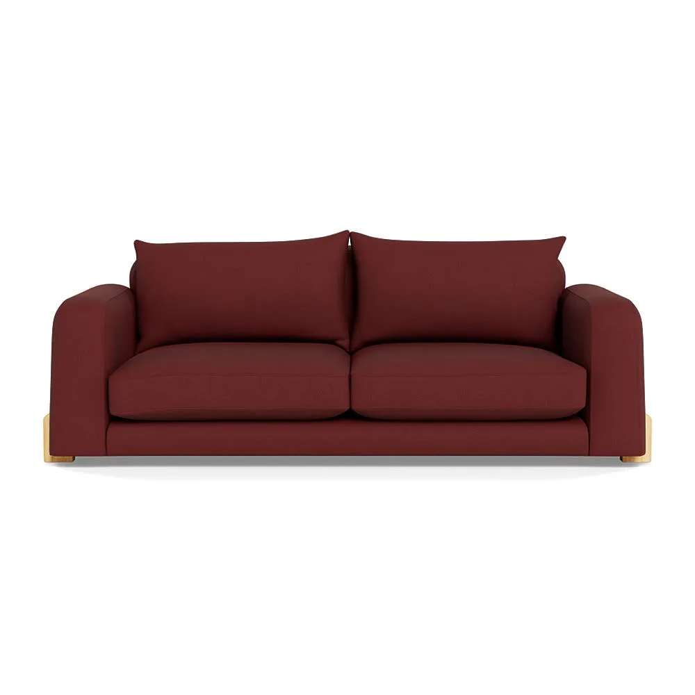 Heal's Nuvola 4 Seater Sofa Capelo Linen-Cotton Etruscan Red Natural Feet 1