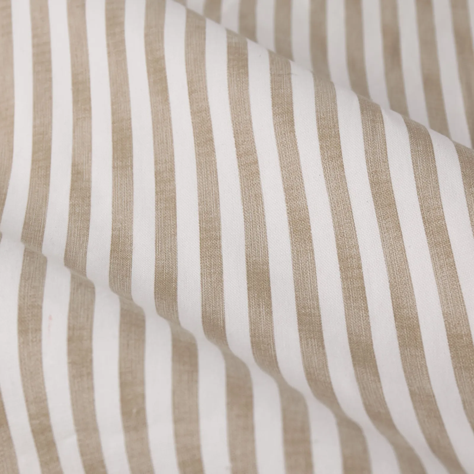 Yard Hebden Striped 100% Cotton Lined Pencil Pleat Curtain Pair in Natural 5
