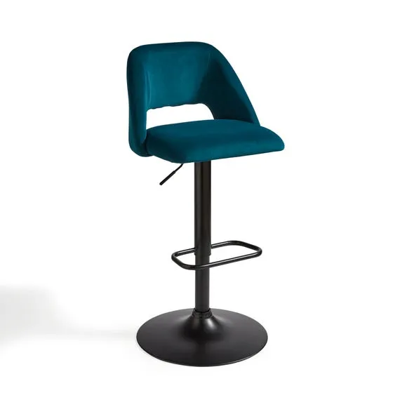 Jonas Adjustable Height Bar Stool, Velvet 5