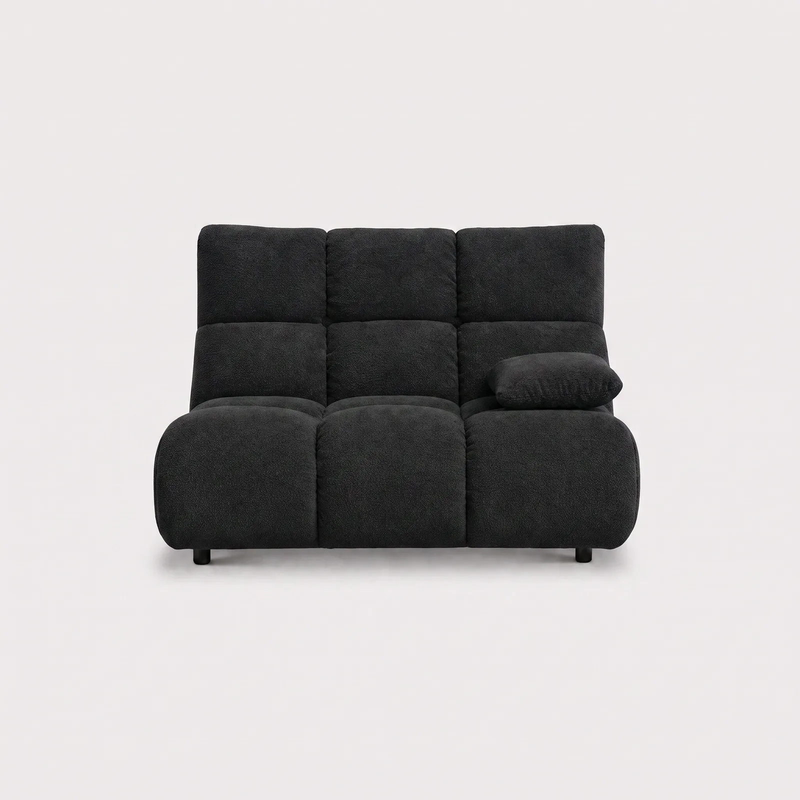 Bryce 1.5 Seater With Armrest Right, Black Fabric | Barker & Stonehouse 1