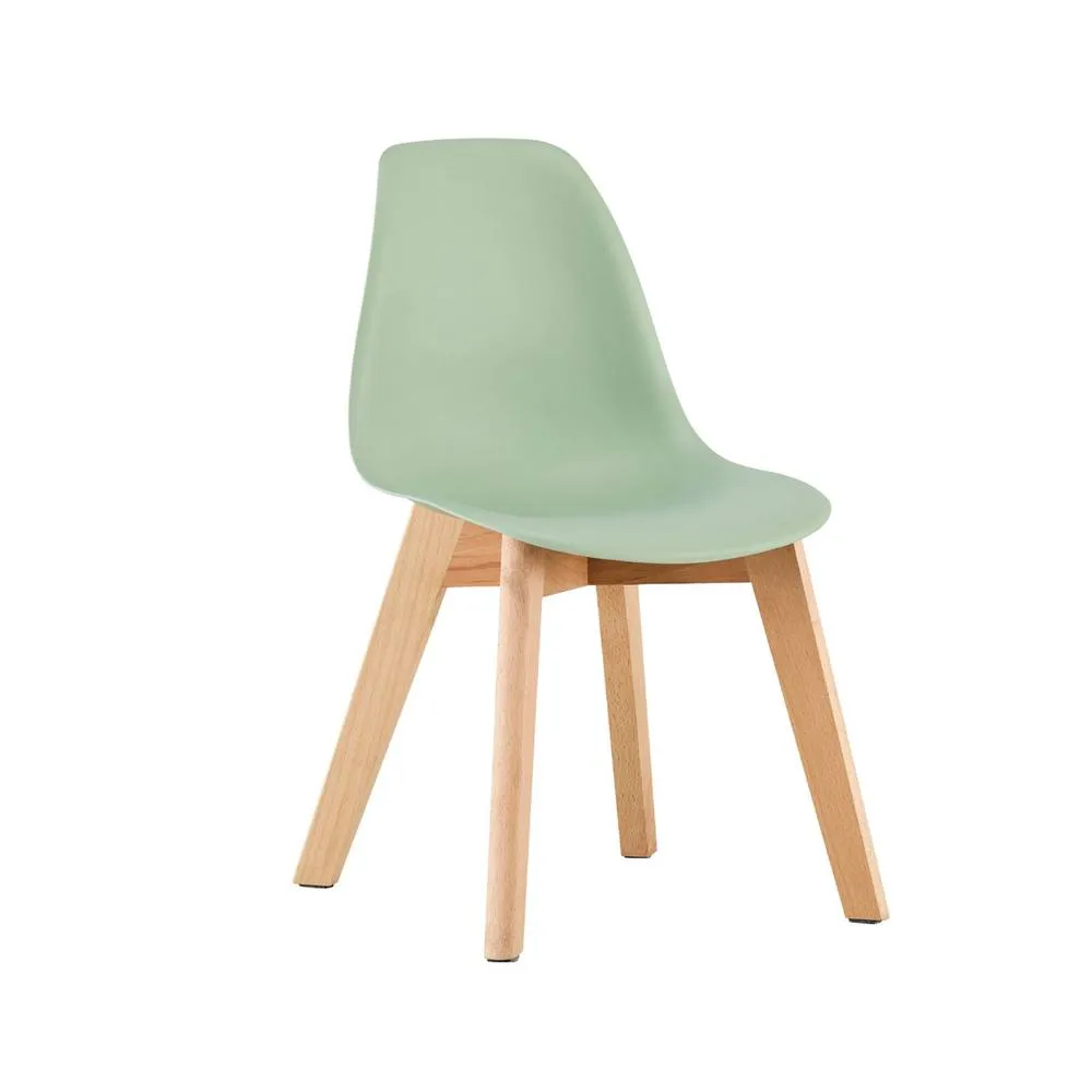 sweeek Set of 2 children's chairs Scandinavian style with beech wood in Light Green 2