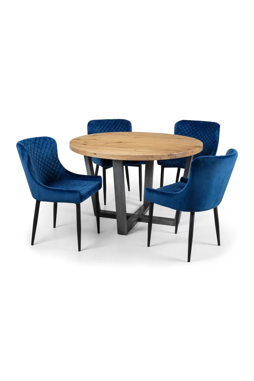 Julian Bowen Brooklyn Round 4 Seater Dining Table in Light Oak 4