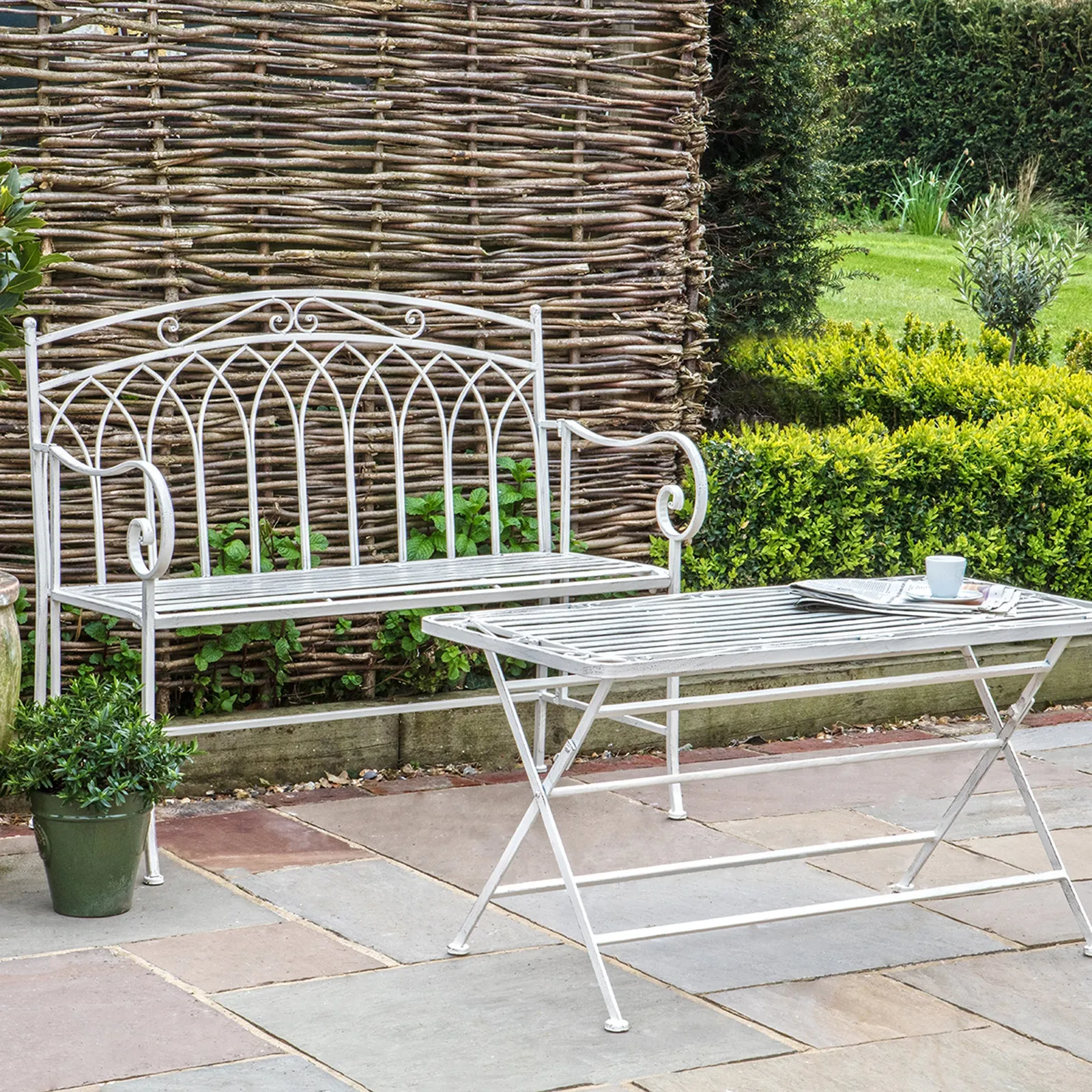 Maya 2 Seater Bench Cream (Natural)