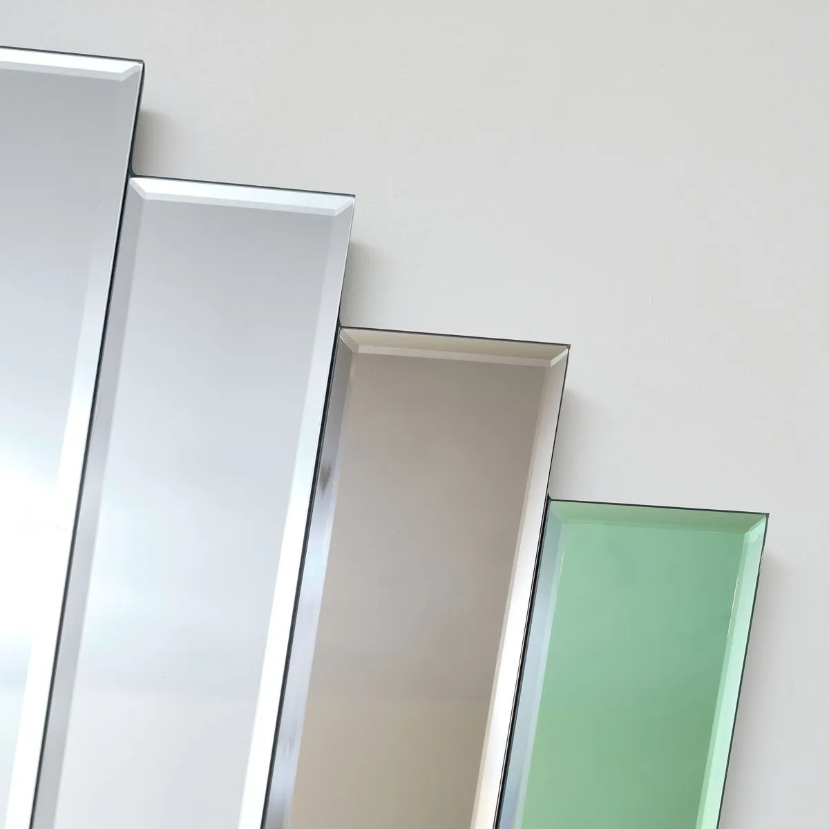 Melody Maison Green & Mocha Glass Art Deco Fan Wall Mirror 75cm X 68cm 6