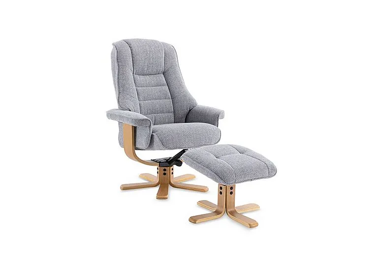 Riga Swivel Chair and Footstool - Chacha Dove
