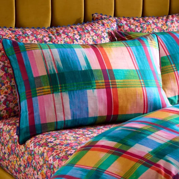 Sophie Robinson Wanderweave Ikat Check 100% Cotton Duvet Cover & Pillowcase Set 5