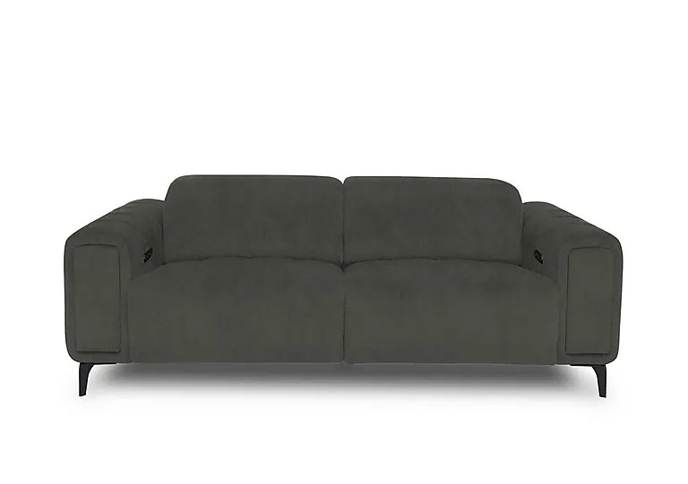 Elphaba Fabric 3 Seater Power Recliner Sofa with Storage Arms - Manhattan Pine - Sofas and Armchairs - In Time for Christmas