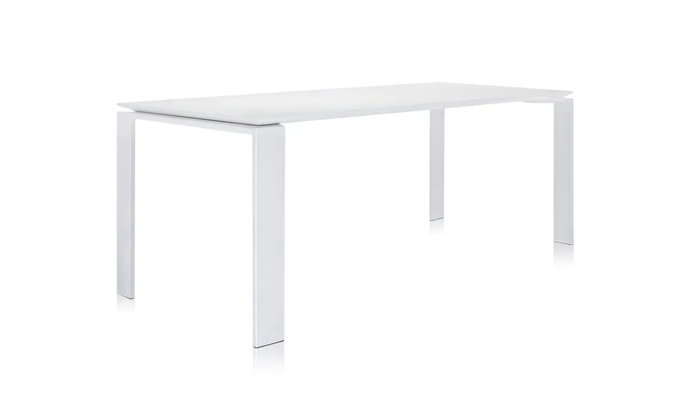 Kartell Four Dining Table 6-8 Sml Seater 82 White Top White Legs 2